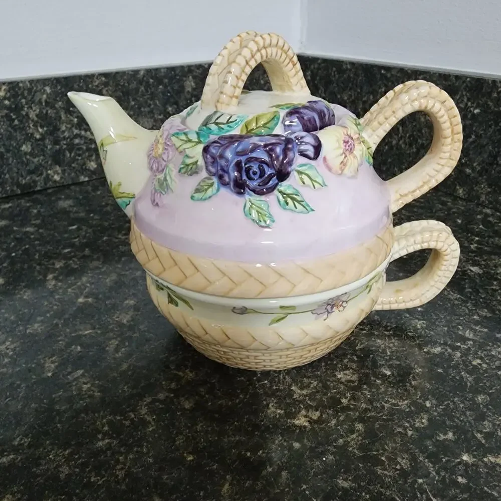 Tracy Porter Cottage Rose Tea for One Never Used
